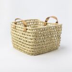 Cesto de palma trenzada - Rectangular
