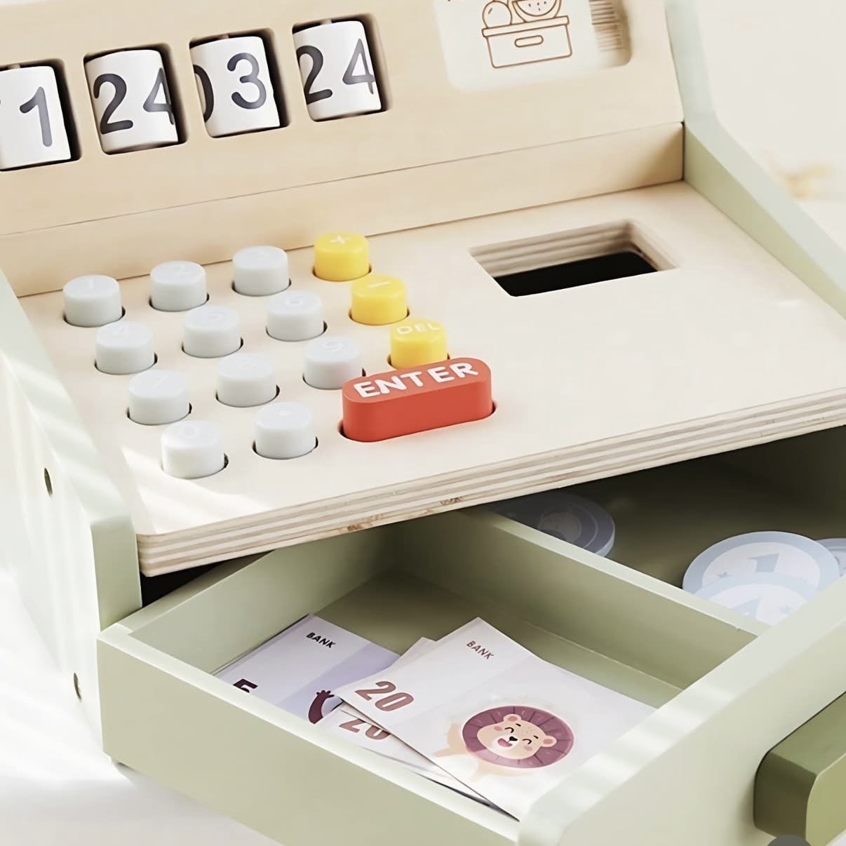 Caja registradora de madera - Imagen 2