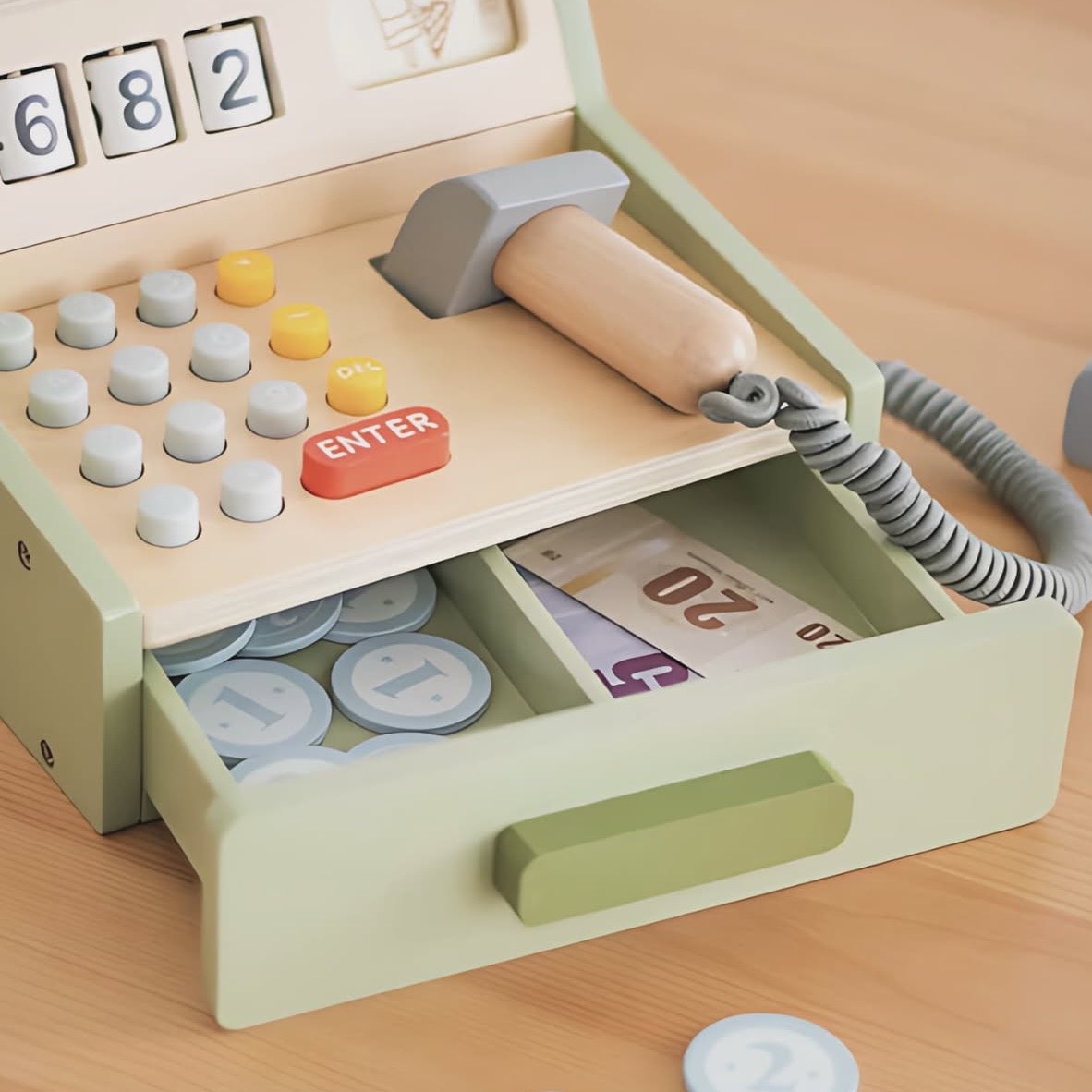 Caja registradora de madera - Imagen 5